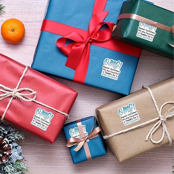 OMG! Thank You Stickers Repeat Customers Favorite Awesome Roll - 500 Count - Picture 3 of 10